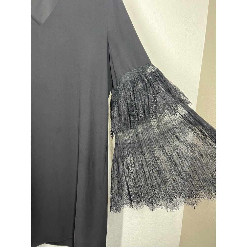 Kobi Halperin Black Suki Lace Sleeve Shift Dress Large Gothcore Whimsycore - Picture 5 of 7